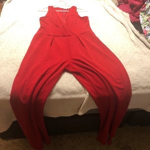 Red Pant suit